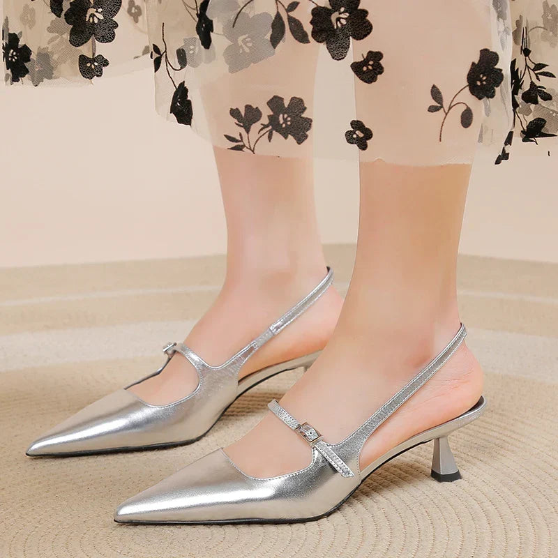 Stella | Zapatos Destalonados de Tacón Bajo