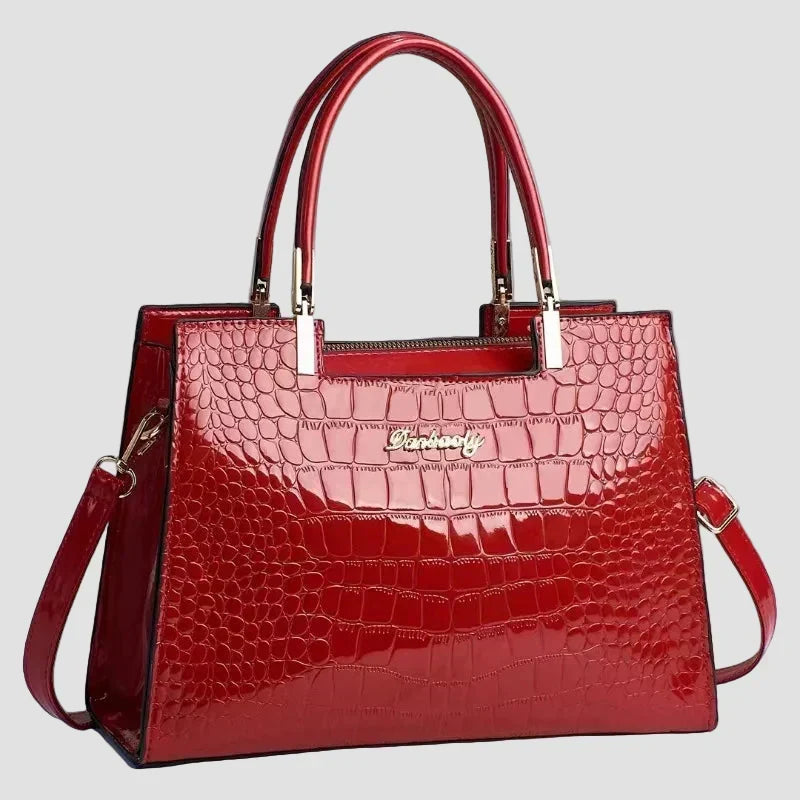 Erain - Bolso Brillante con Efecto Cocodrilo