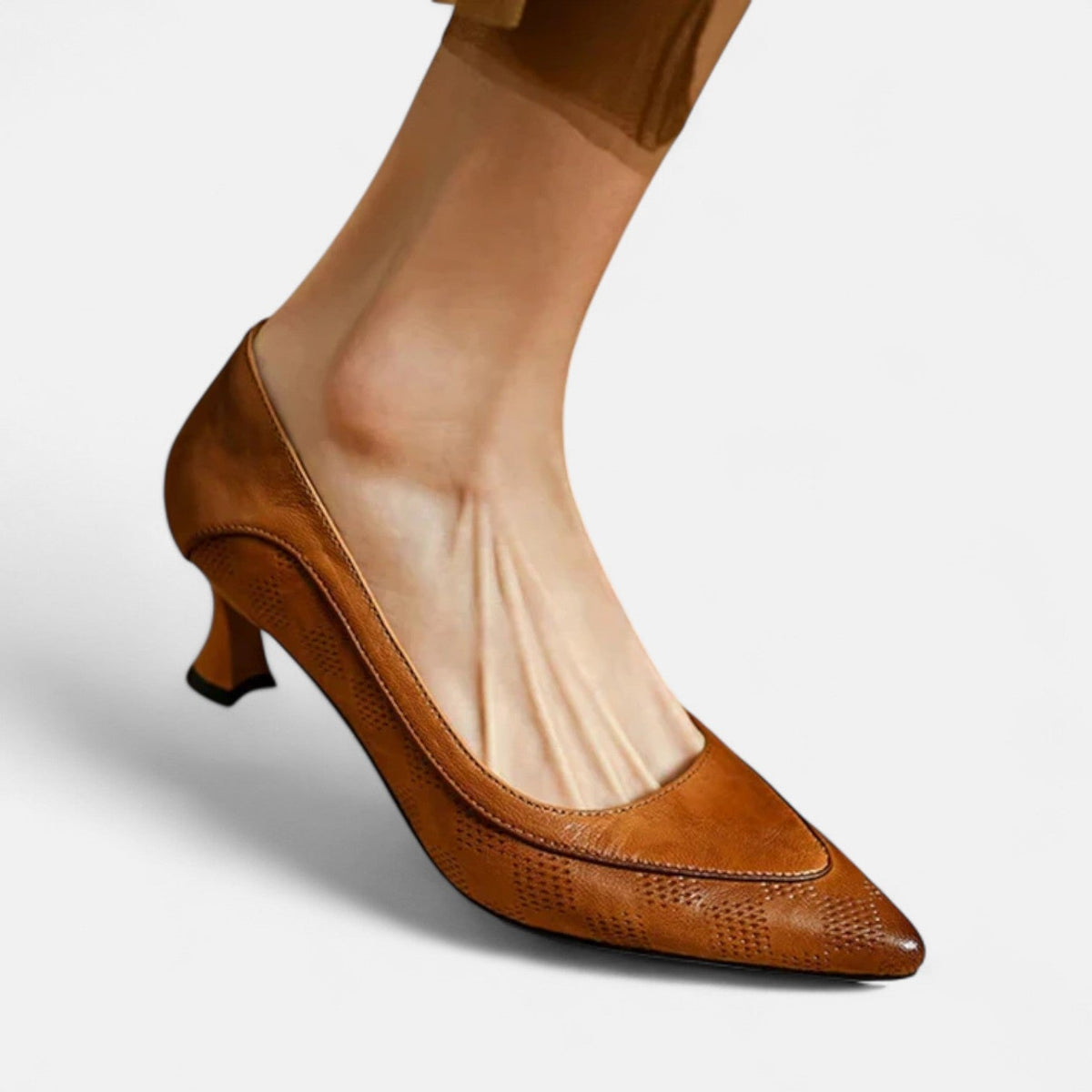 Amara | Zapatos de Mujer de Tacón Bajo de Piel