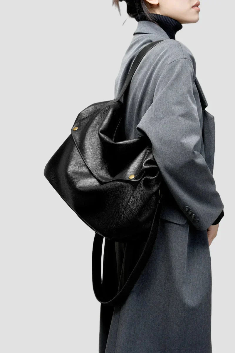 Adriani - Bolso Minimalista de Piel Auténtica para Uso Diario