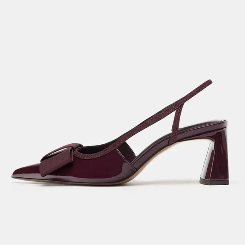 Scarlett | Elegantes Tacones Destalonados con Lazo