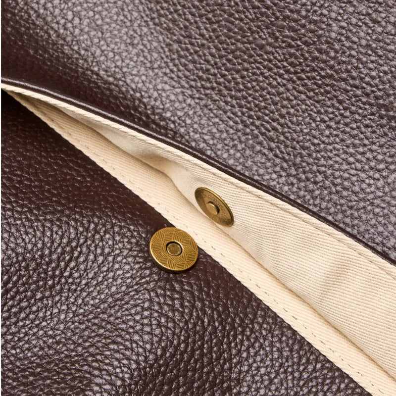 Adriani - Bolso Minimalista de Piel Auténtica para Uso Diario
