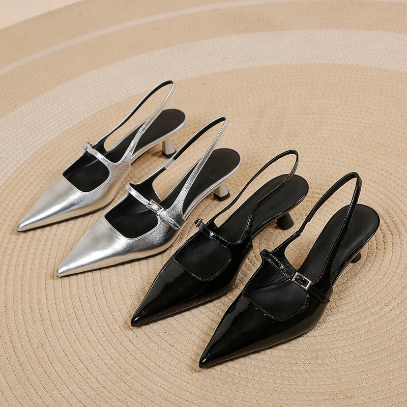 Stella | Zapatos Destalonados de Tacón Bajo
