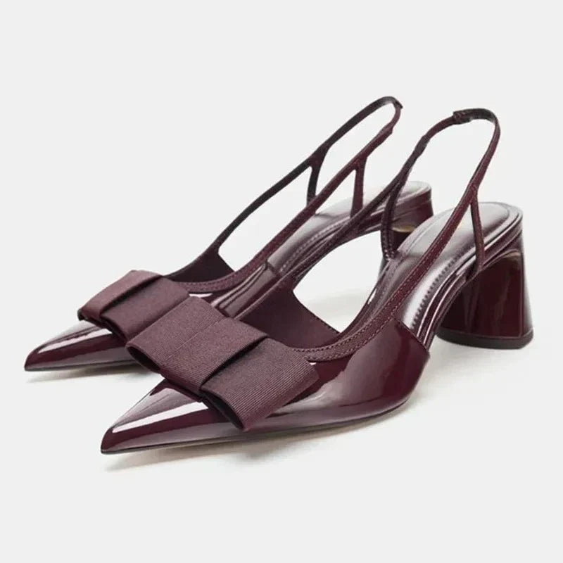 Scarlett | Elegantes Tacones Destalonados con Lazo