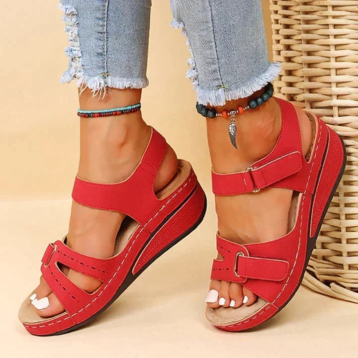 Coralie | Sandalias de cuña con comodidad acolchada
