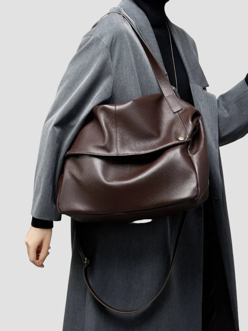 Adriani - Bolso Minimalista de Piel Auténtica para Uso Diario
