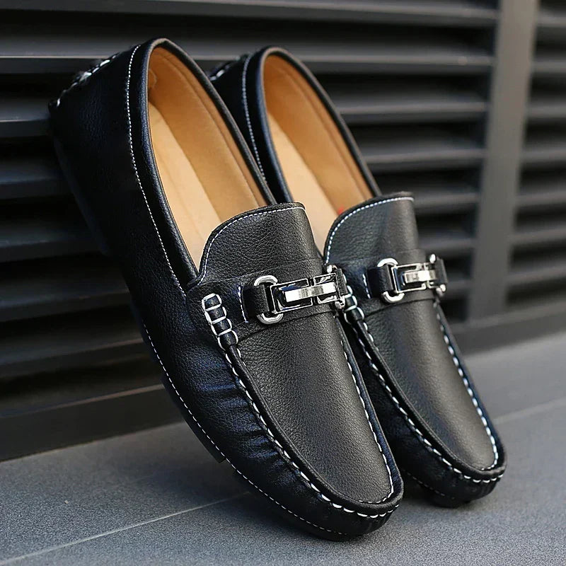 Mocasines de piel auténtica