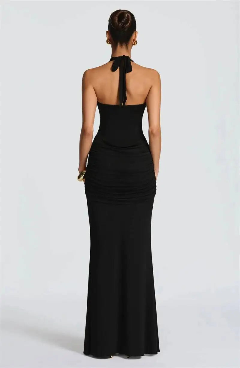Atenas | Vestido Halter con Espalda al Aire
