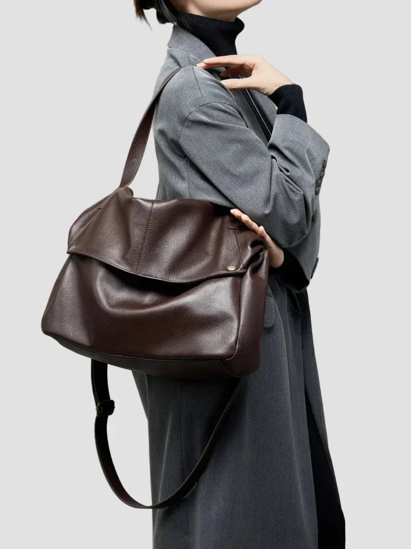 Adriani - Bolso Minimalista de Piel Auténtica para Uso Diario