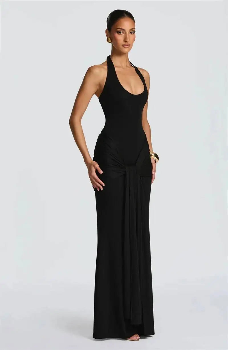 Atenas | Vestido Halter con Espalda al Aire