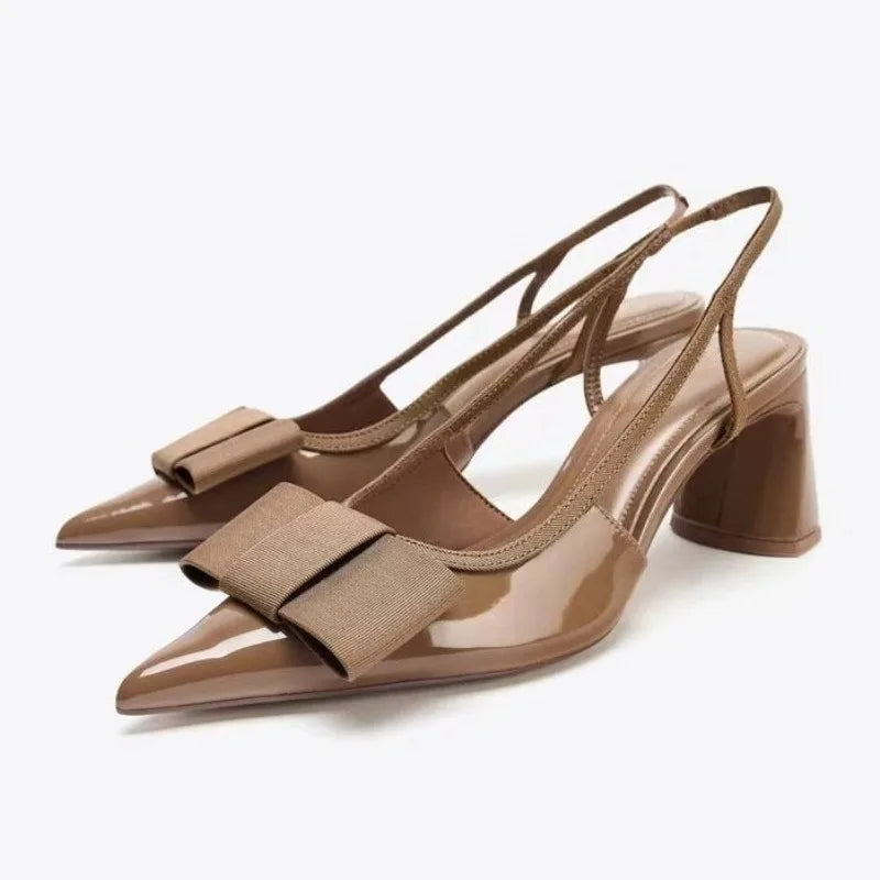 Scarlett | Elegantes Tacones Destalonados con Lazo