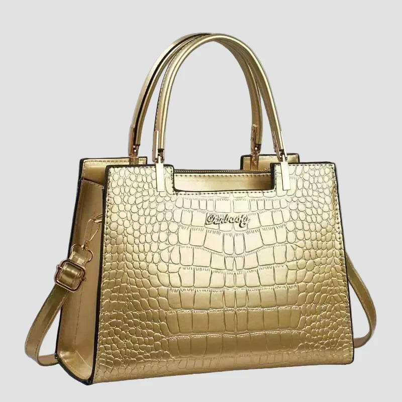 Erain - Bolso Brillante con Efecto Cocodrilo
