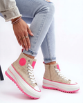 Zapatillas Smills Beige Estampado
