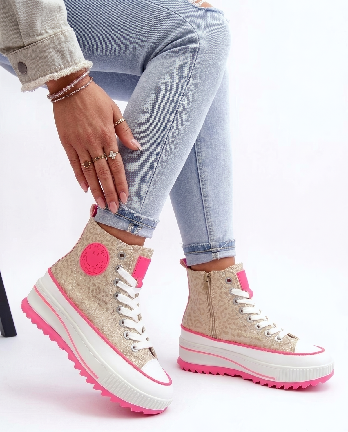 Zapatillas Smills Beige Estampado