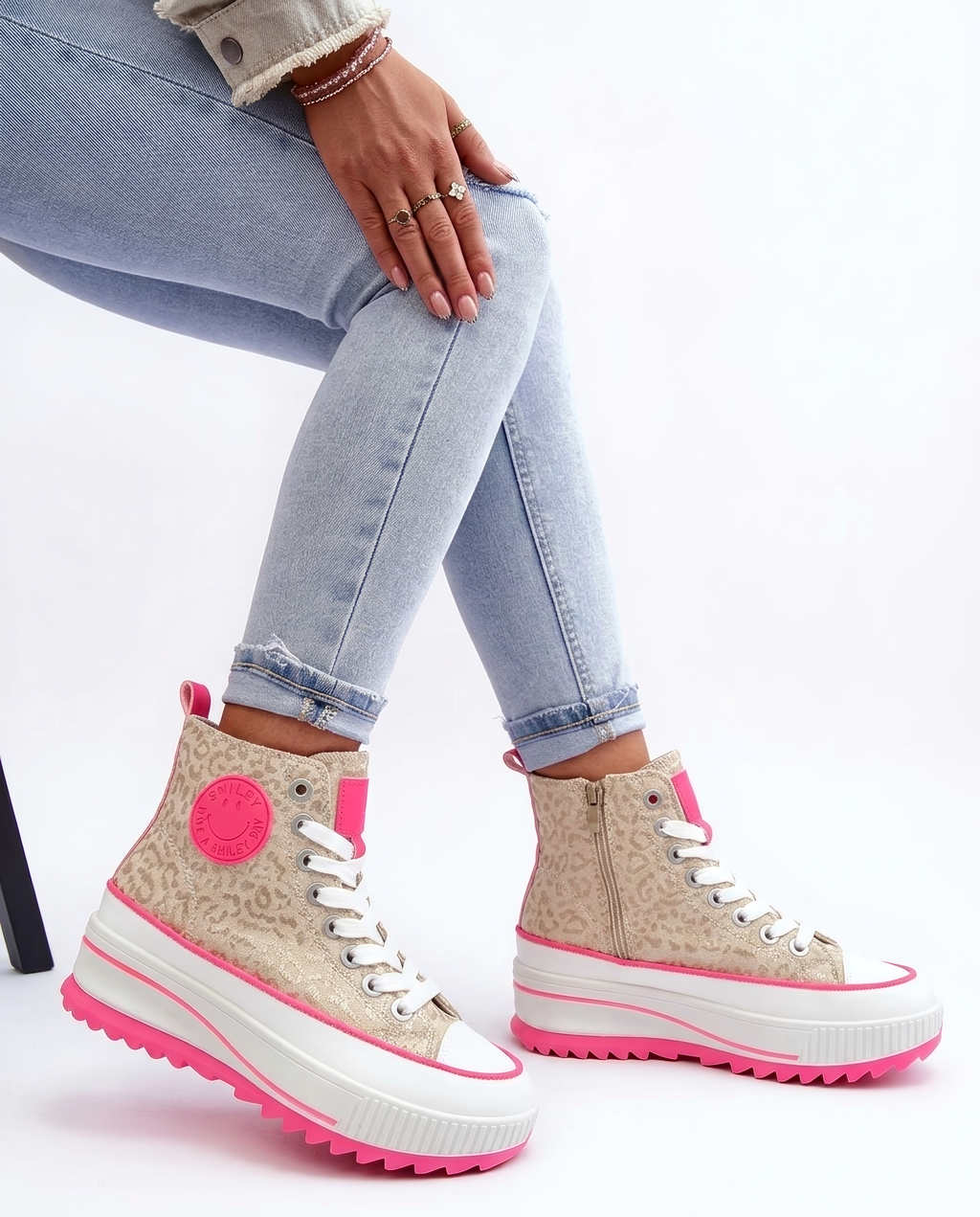 Zapatillas Smills Beige Estampado