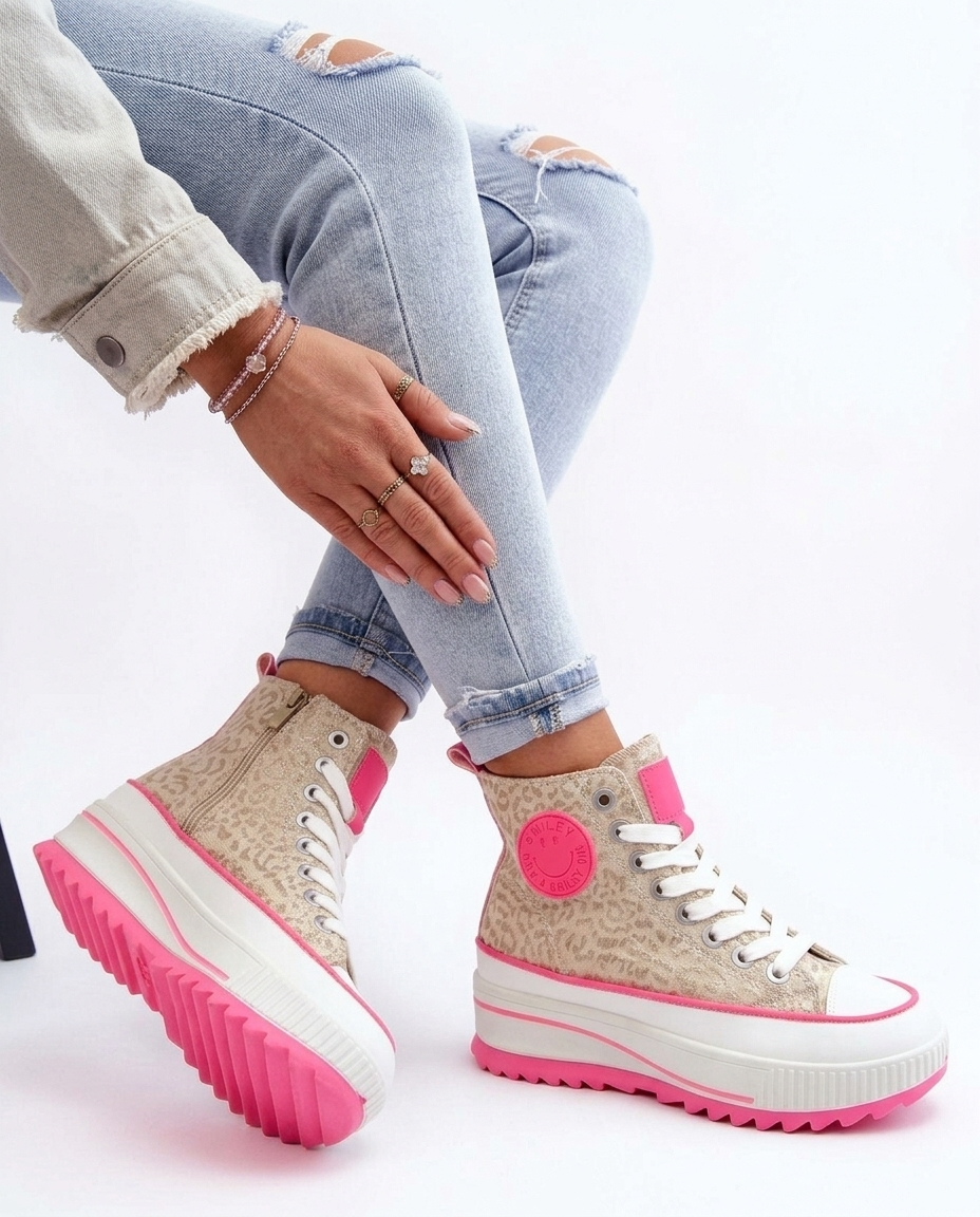 Zapatillas Smills Beige Estampado
