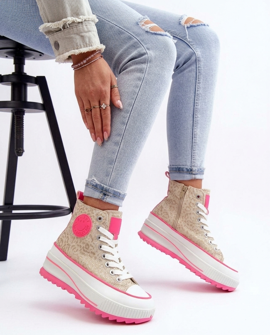 Zapatillas Smills Beige Estampado
