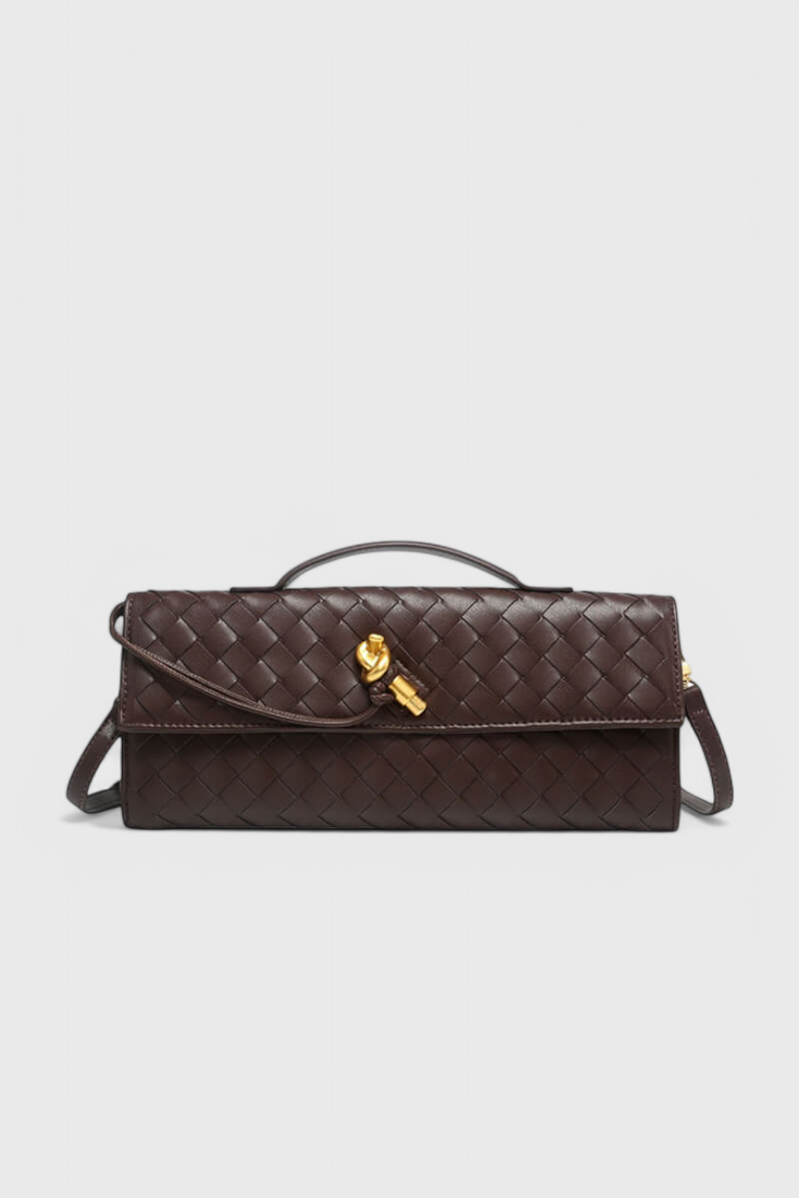 Clutch Melanie con Detalle de Nudo Dorado