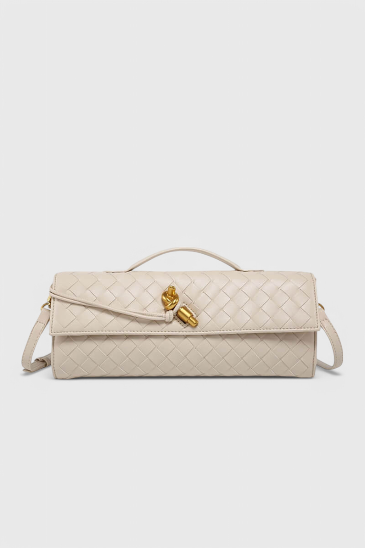 Clutch Melanie con Detalle de Nudo Dorado