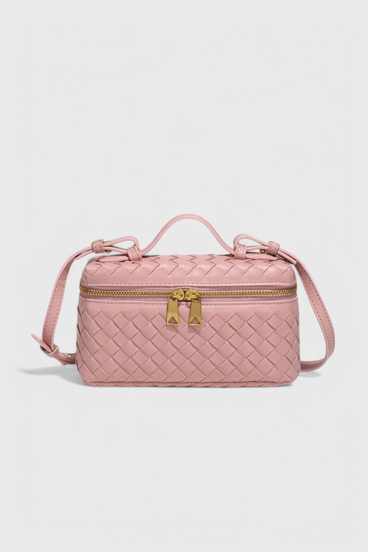 Milla - Mini Bolso Trenzado con Accesorios Dorados
