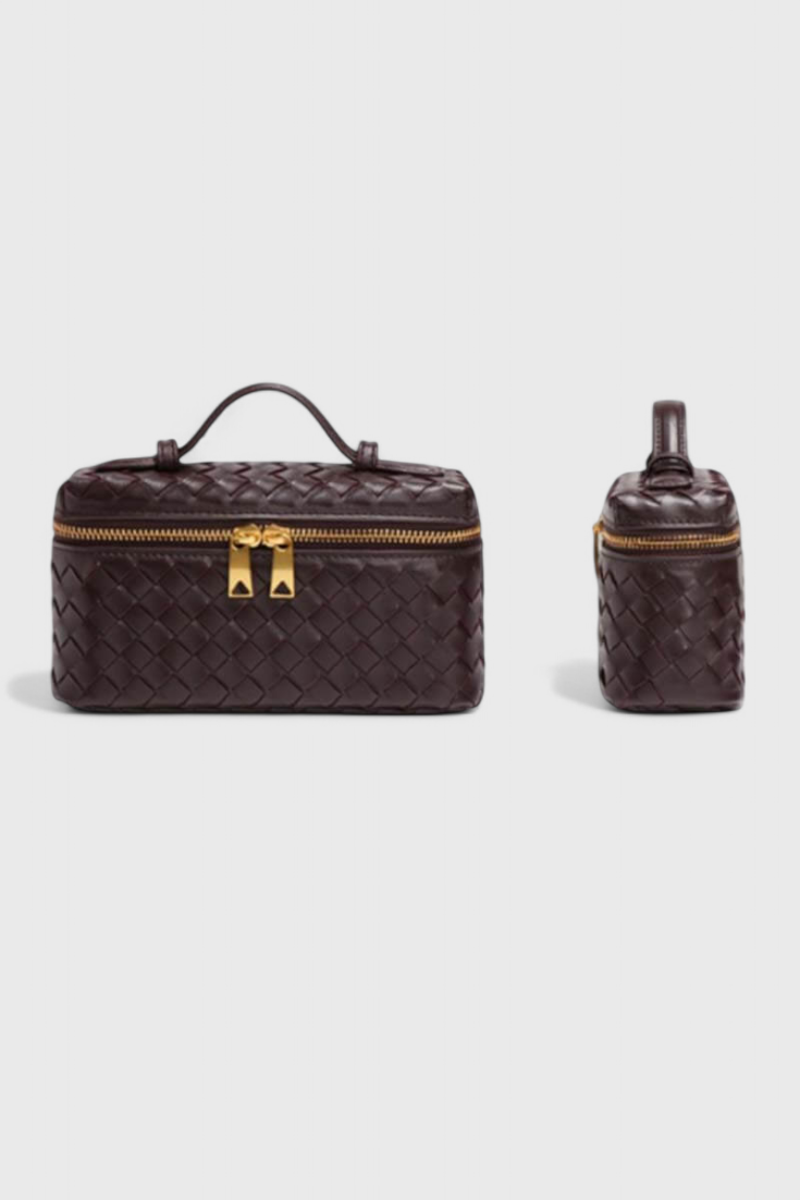 Milla - Mini Bolso Trenzado con Accesorios Dorados