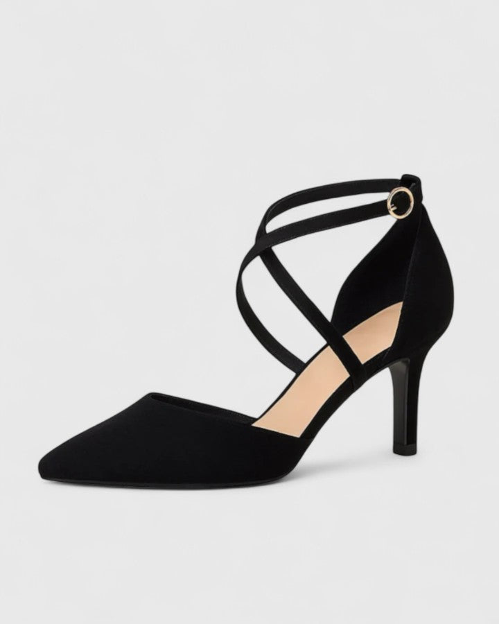 Veylah | Zapatos de Mujer de Tacón Ancho con Punta Abierta