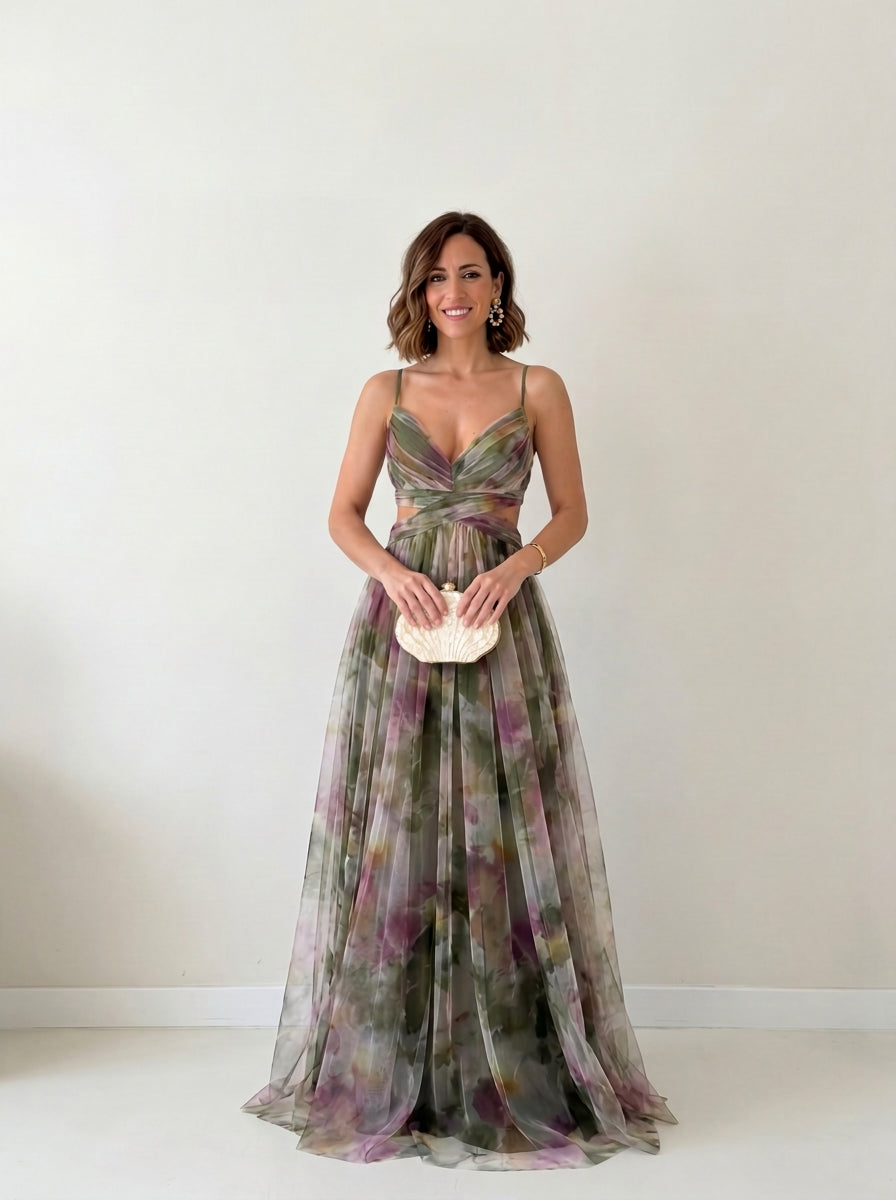 Vestido de ceremonia de tirantes