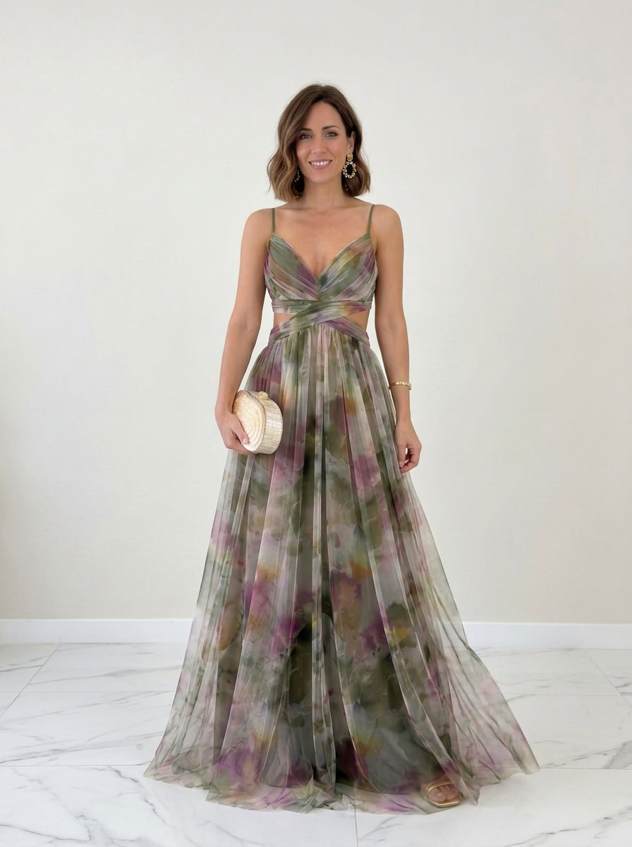 Vestido de ceremonia de tirantes
