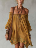 Vestido Corto Amarillo en Chiffon Floral