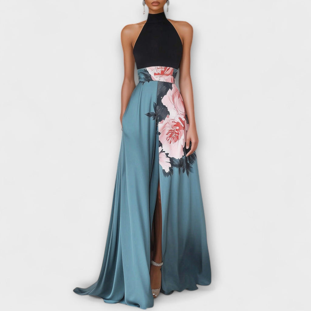 Natalie - Vestido Maxi Floral de Corte A