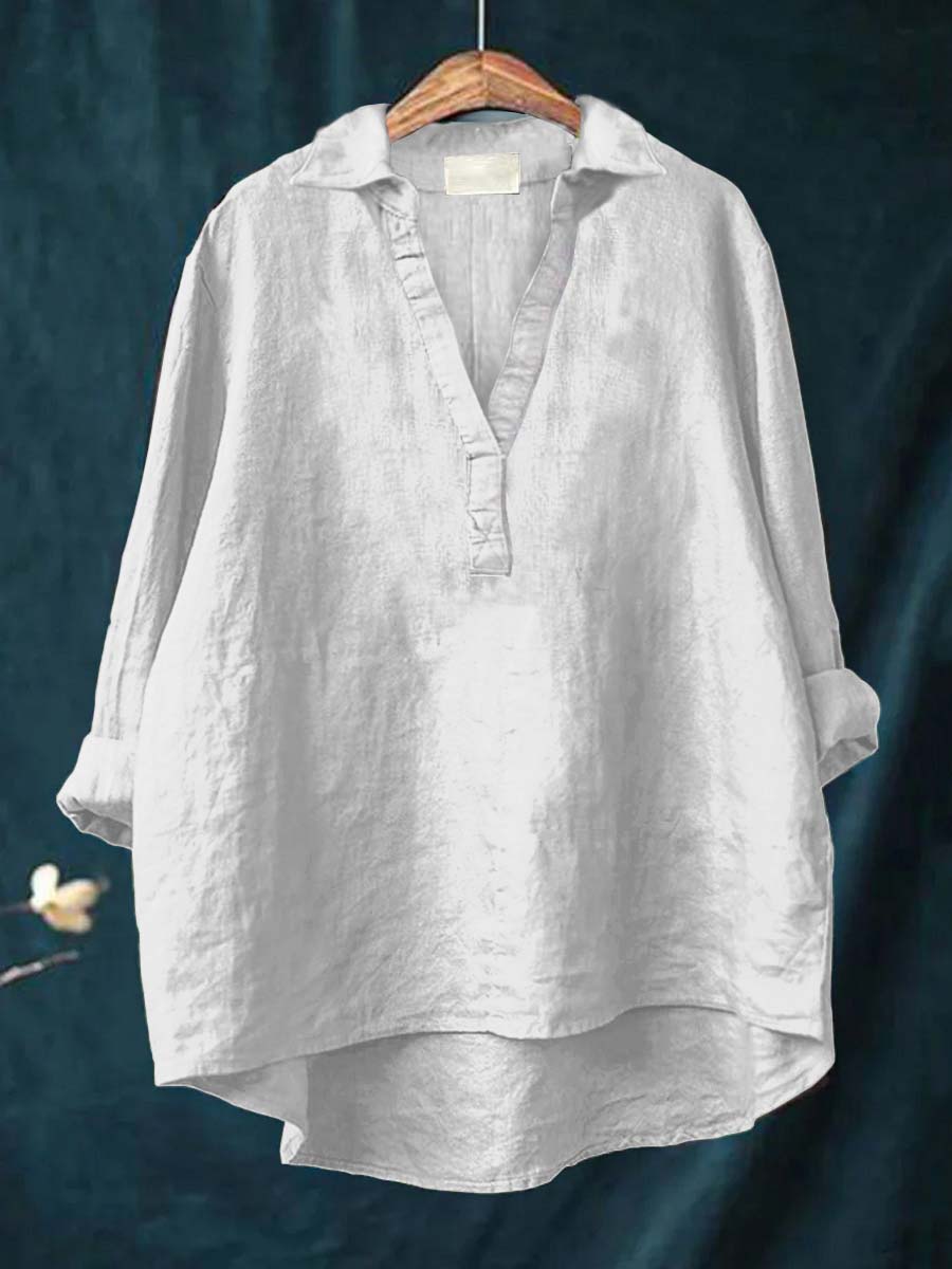 Andrea | Elegante Blusa de Verano de Lino