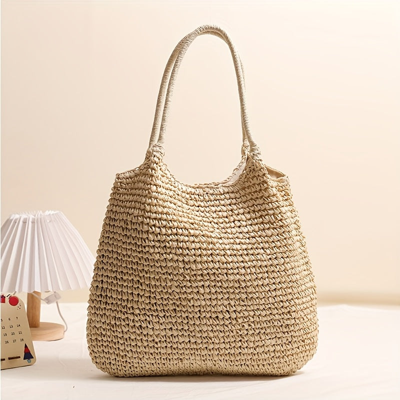 Melissa | Bolso de Hombro de Paja Trenzada