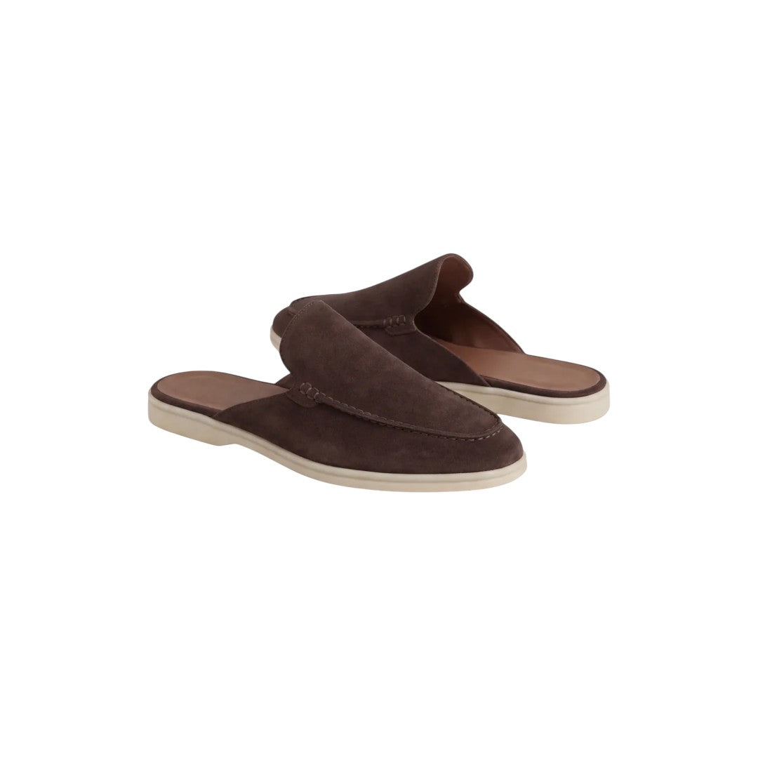 Mocasines de gamuza marrón para yate