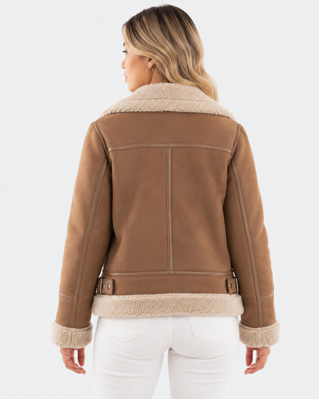 Chaqueta de cuero moderna para mujer