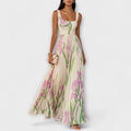 Vestidos maxi de chiffón con estampado floral