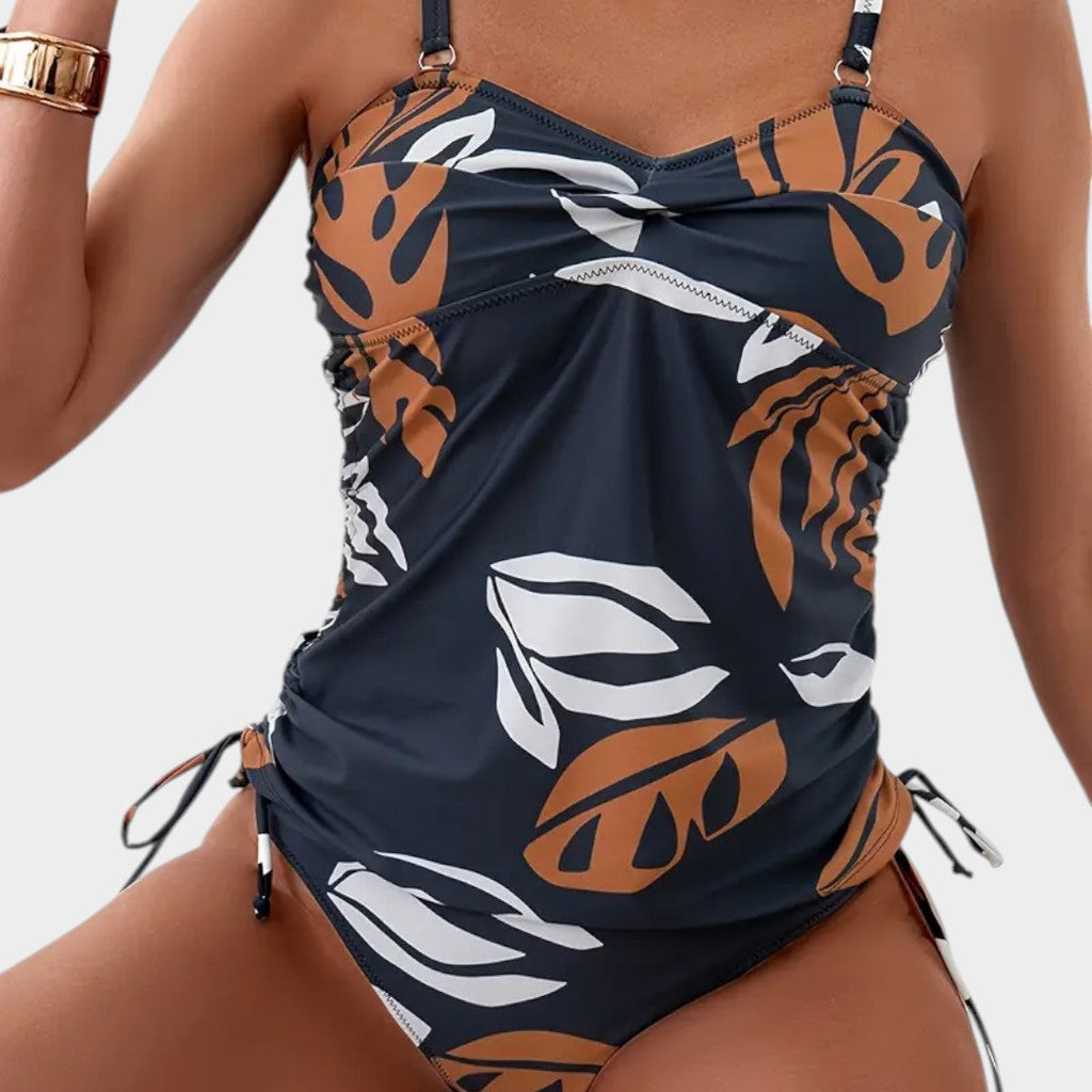 Carmen | Bikini con estampado tropical de hojas