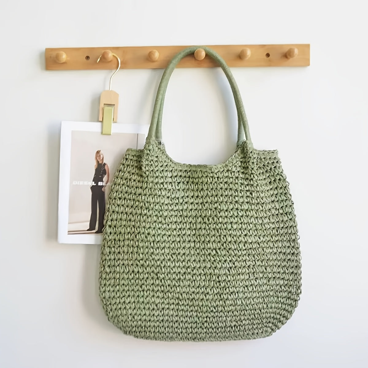 Matilde | Bolso de Hombro de Paja Trenzada