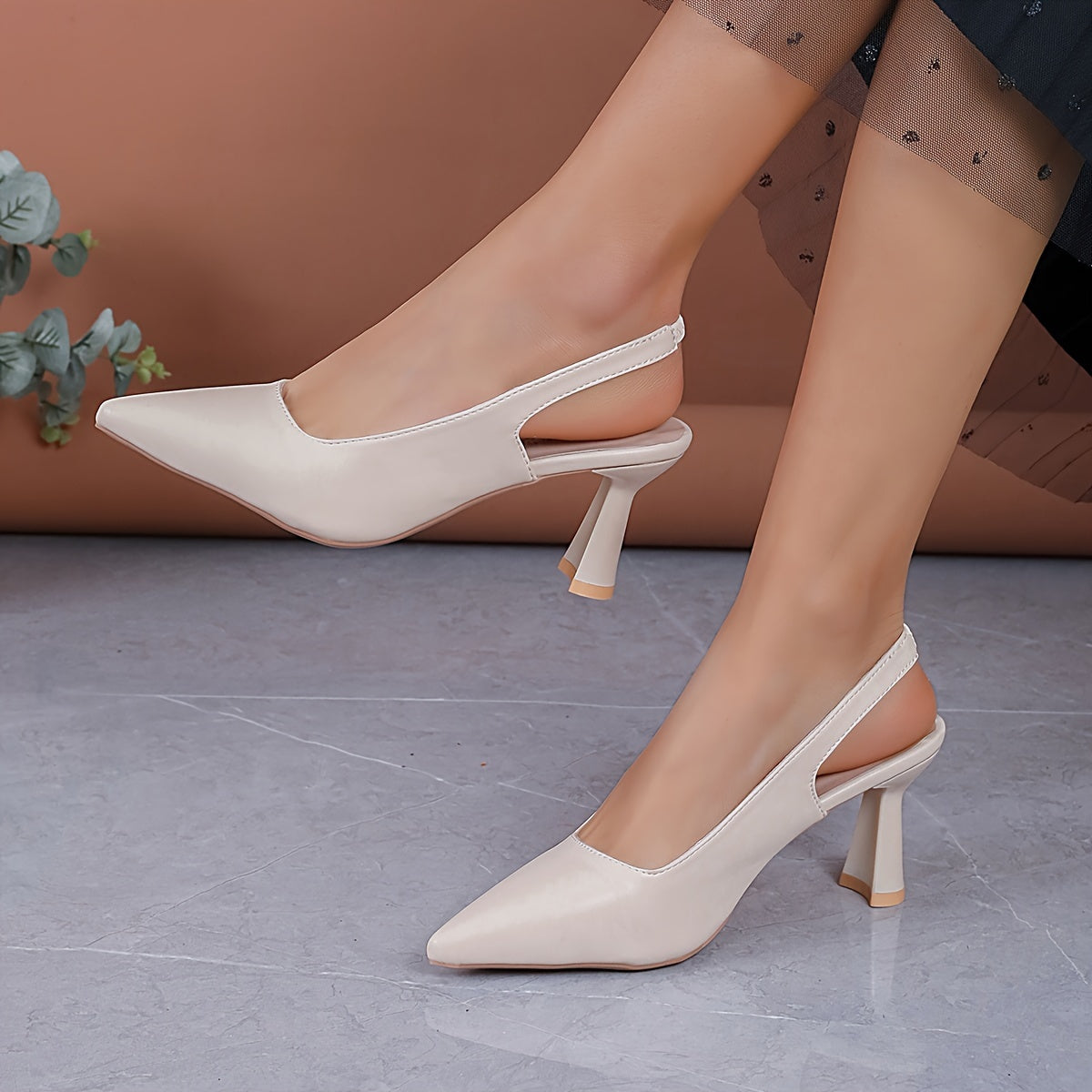 Sophia | Tacones Destalonados de Mujer con Punta Fina