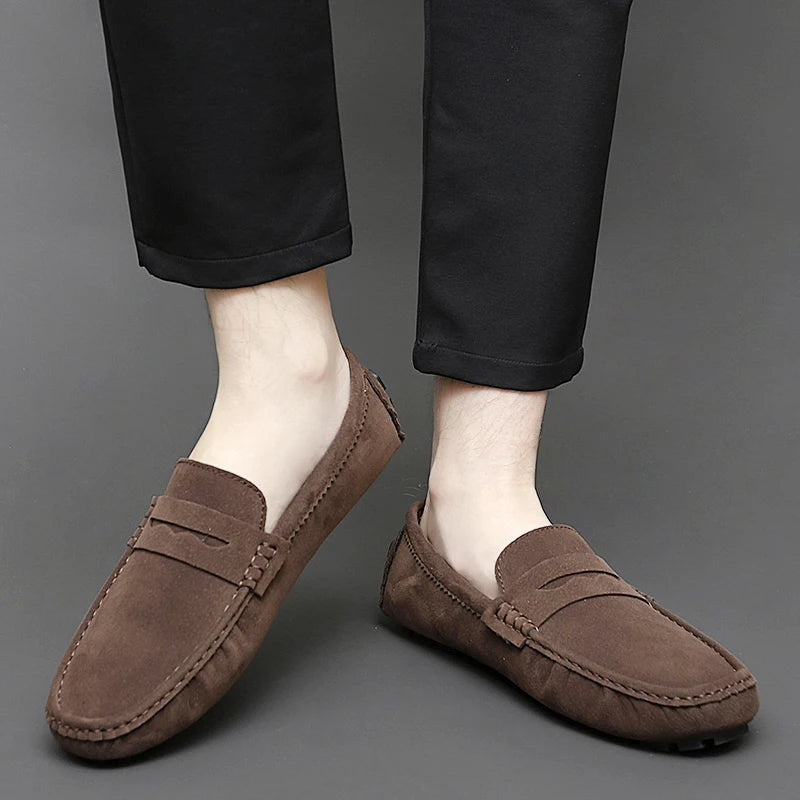 Mocasines de ante