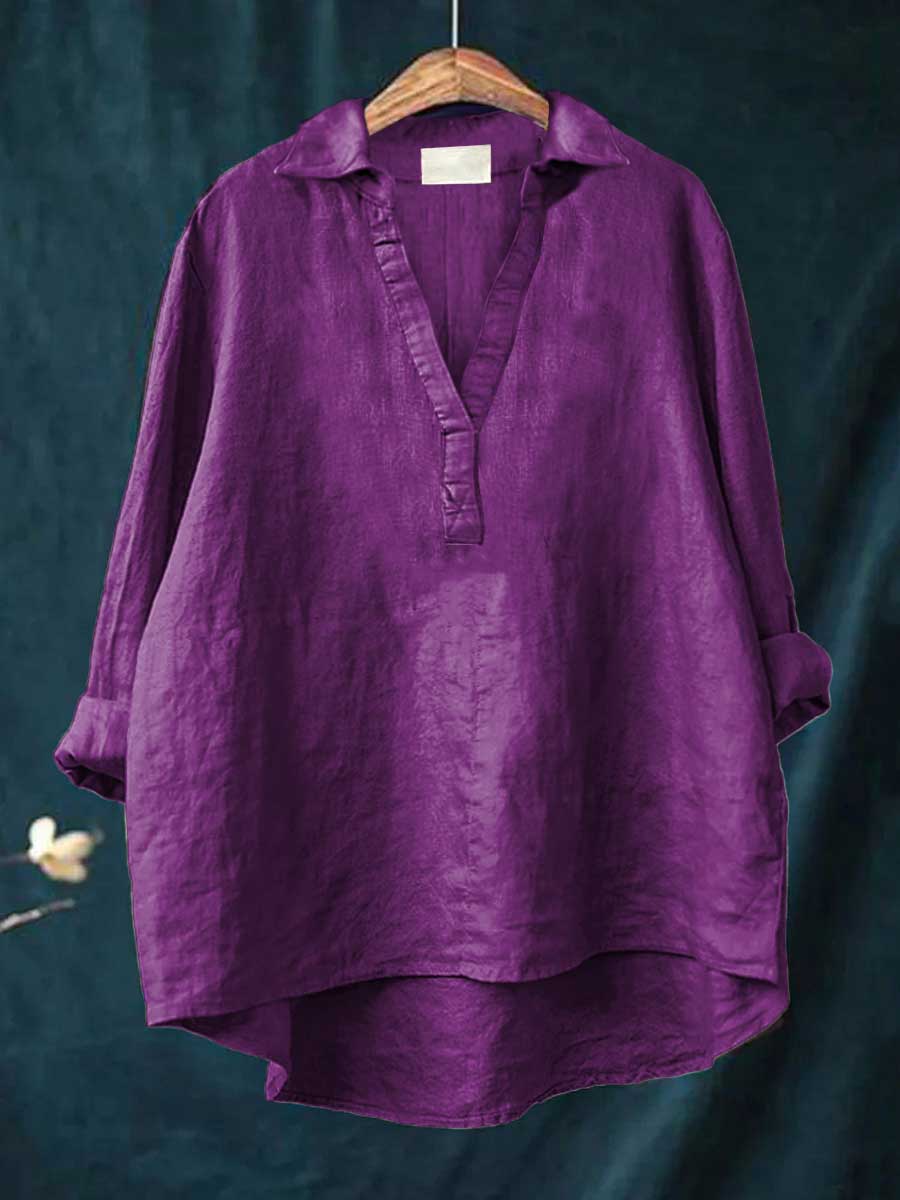 Andrea | Elegante Blusa de Verano de Lino