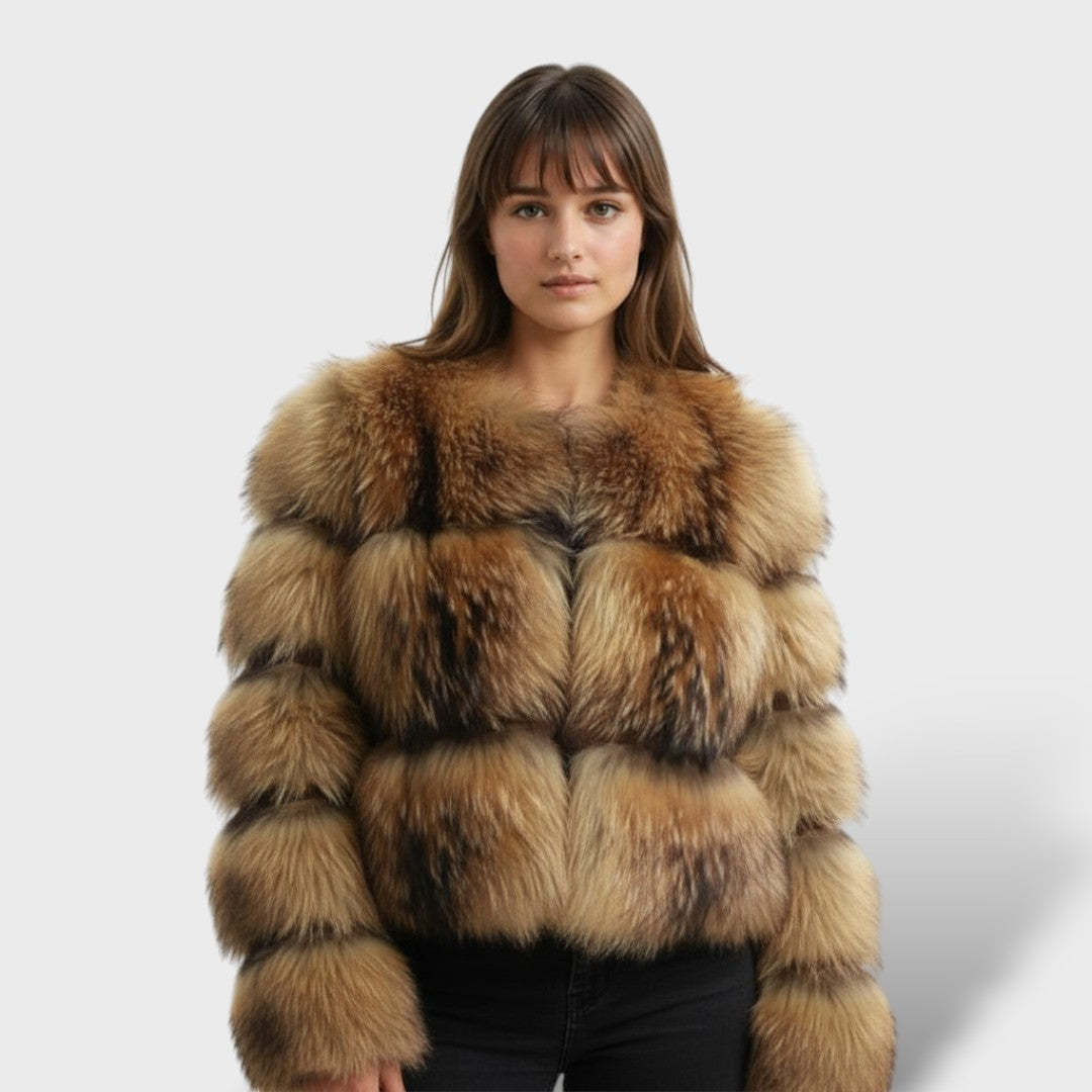 Chaqueta de piel sintética de lujo para mujer