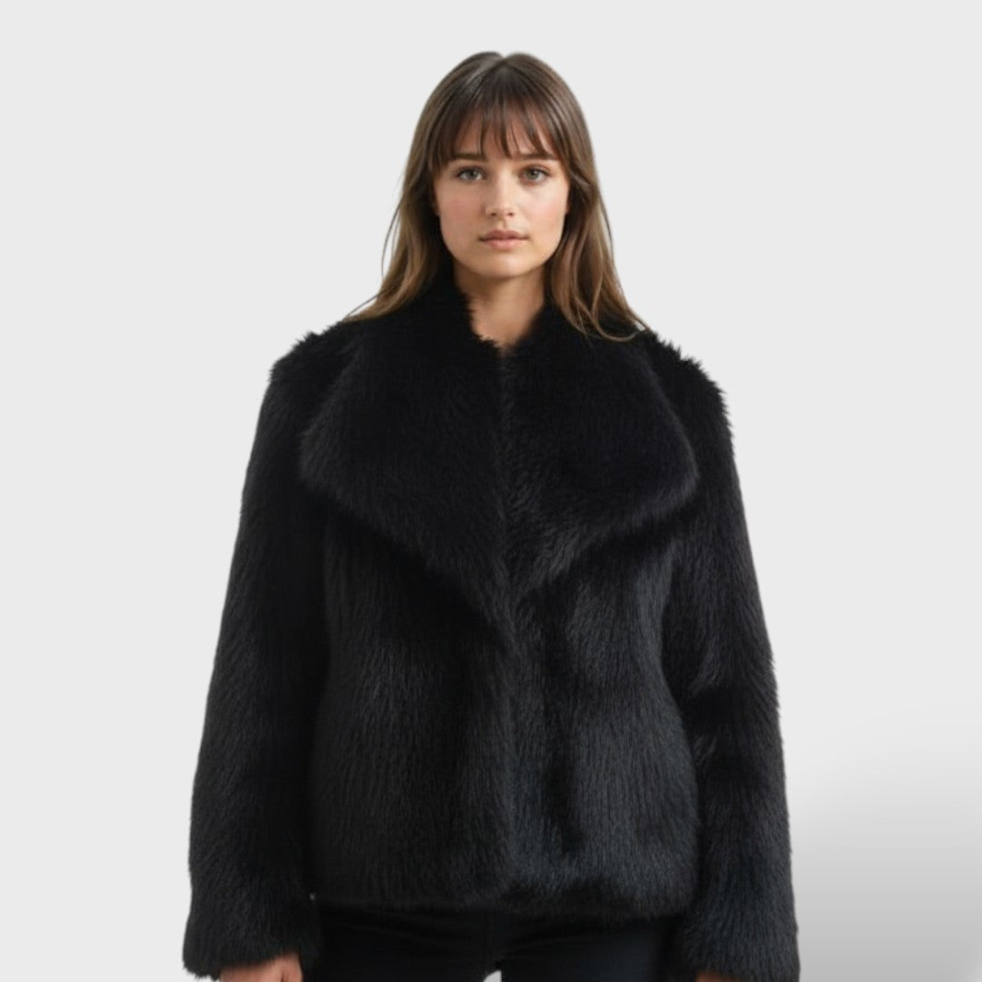 Chaqueta de pelo sintético de lujo para mujer