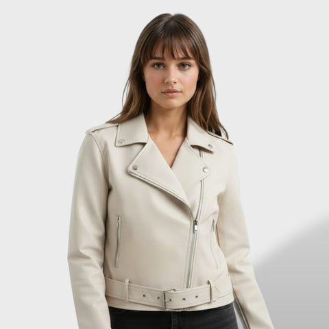 Cazadora oversize de polipiel para mujer
