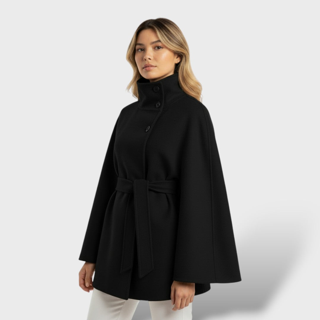 Abrigo largo de lana elegante para mujer