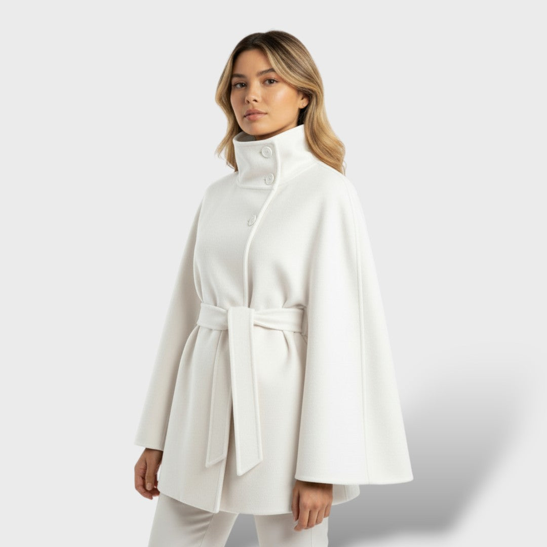 Abrigo largo de lana elegante para mujer