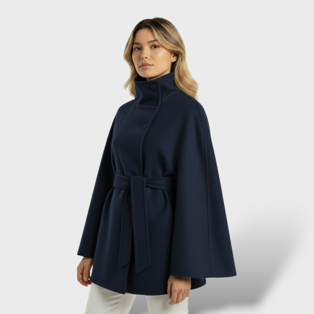 Abrigo largo de lana elegante para mujer