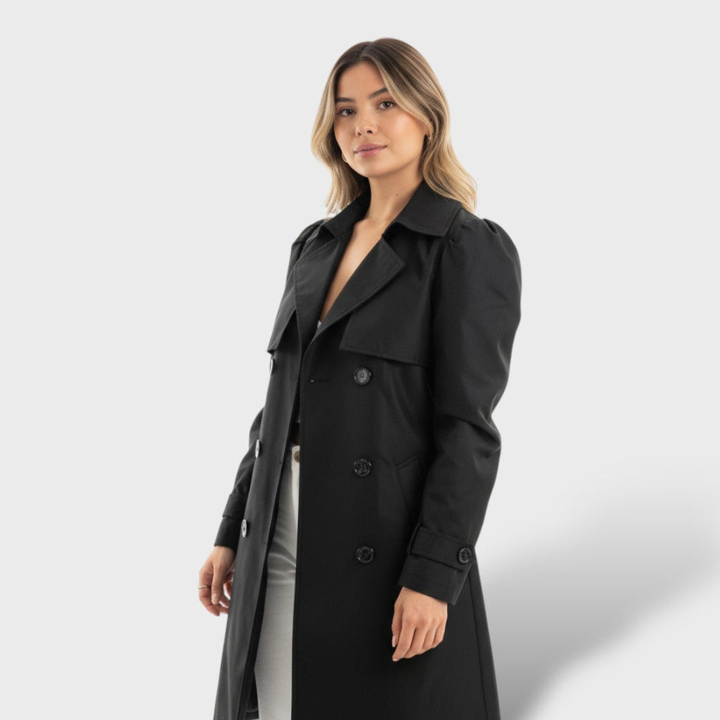 Abrigo trench elegante para mujer