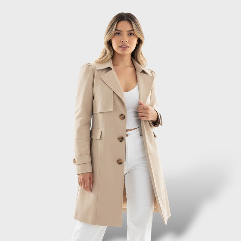 Abrigo trench elegante para mujer