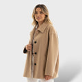 Chaqueta oversize con bolsillos para mujer