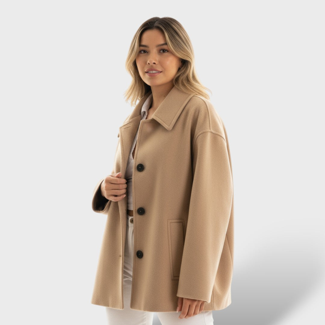 Chaqueta oversize con bolsillos para mujer